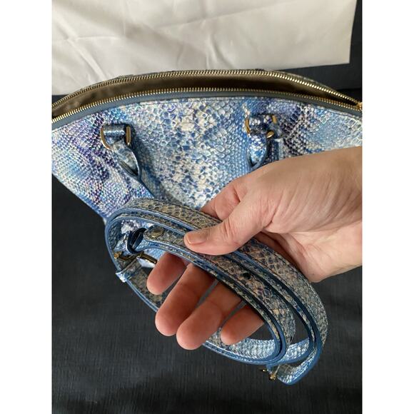 Brahmin Leather Handbag Large Duxbury Satchel - Joyful Oceangrove BRAND NEW - Picture 11 of 13